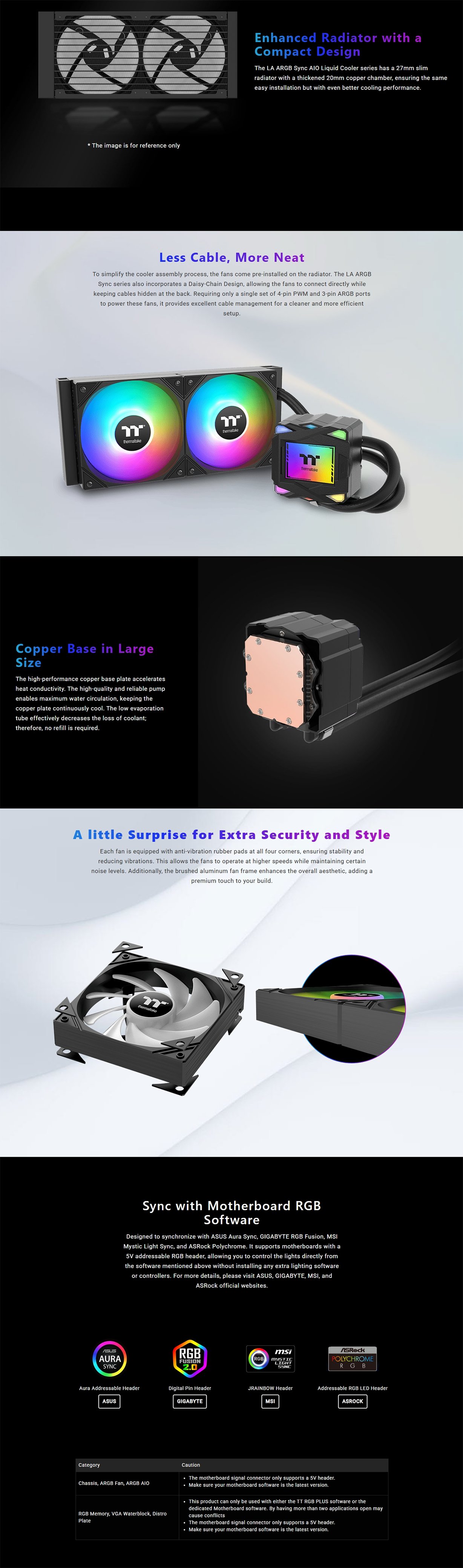 Thermaltake LA240 ARGB Sync AIO Liquid CPU Cooler