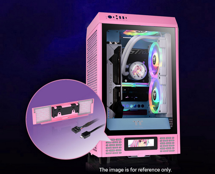 Thermaltake LCD Display Panel Kit for The Tower 200 Case - Bubble Pink Edition