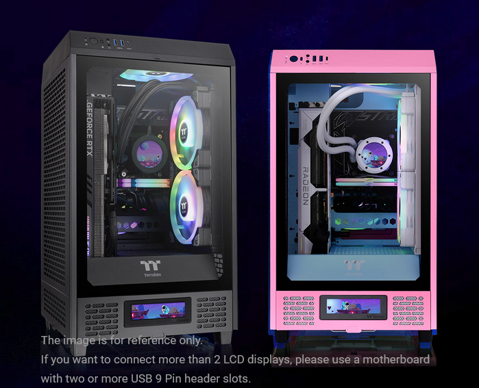 Thermaltake LCD Display Panel Kit for The Tower 200 Case - Bubble Pink Edition