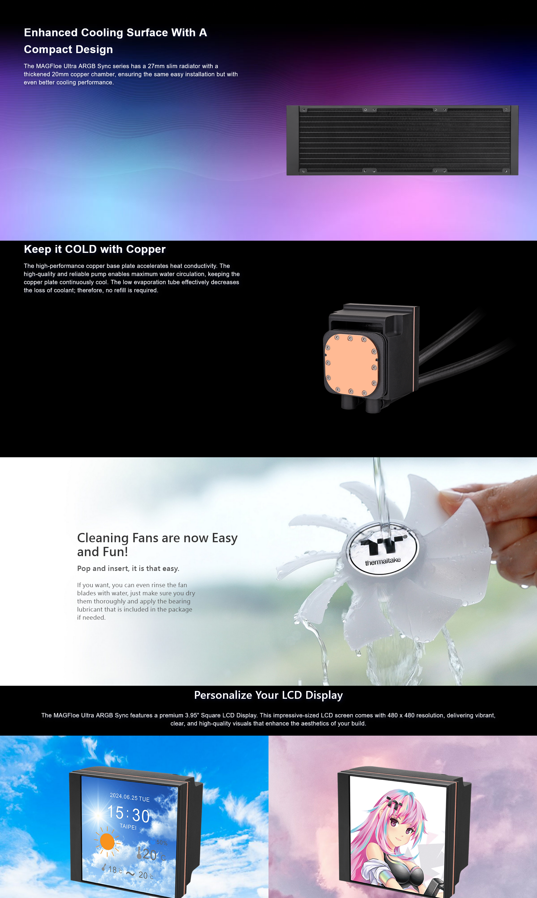 Thermaltake MAGFloe 360 Ultra ARGB Sync AIO Liquid CPU Cooler