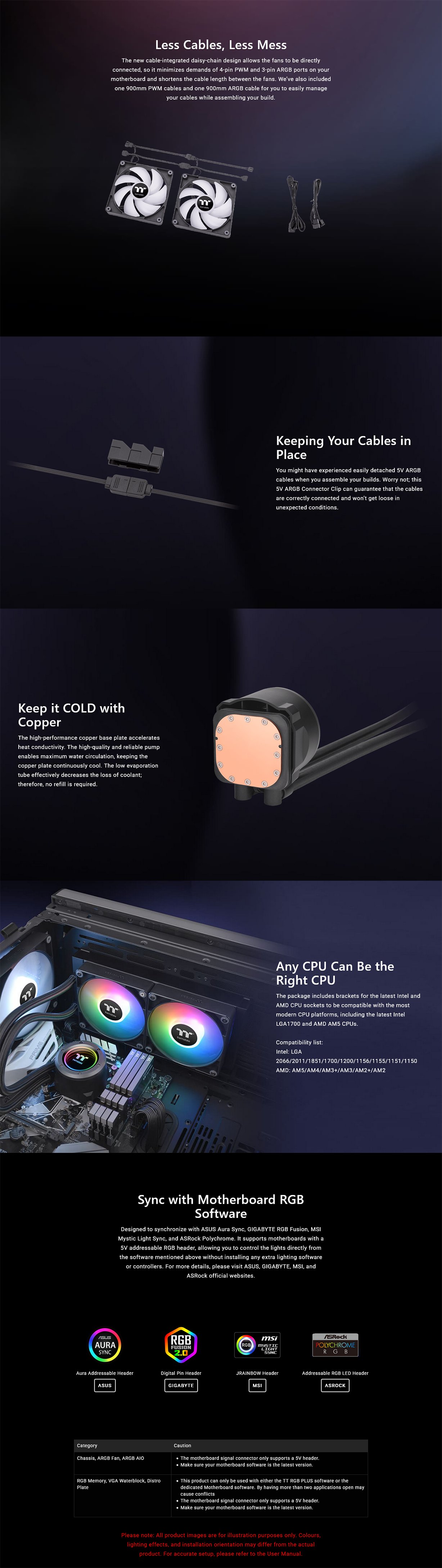 Thermaltake TH240 V2 ARGB Sync Edition Liquid CPU Cooler