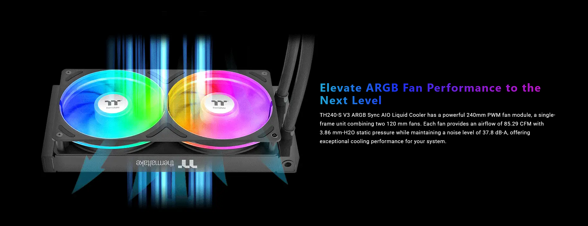 Thermaltake TH240-S V3 240mm ARGB AIO Liquid CPU Cooler