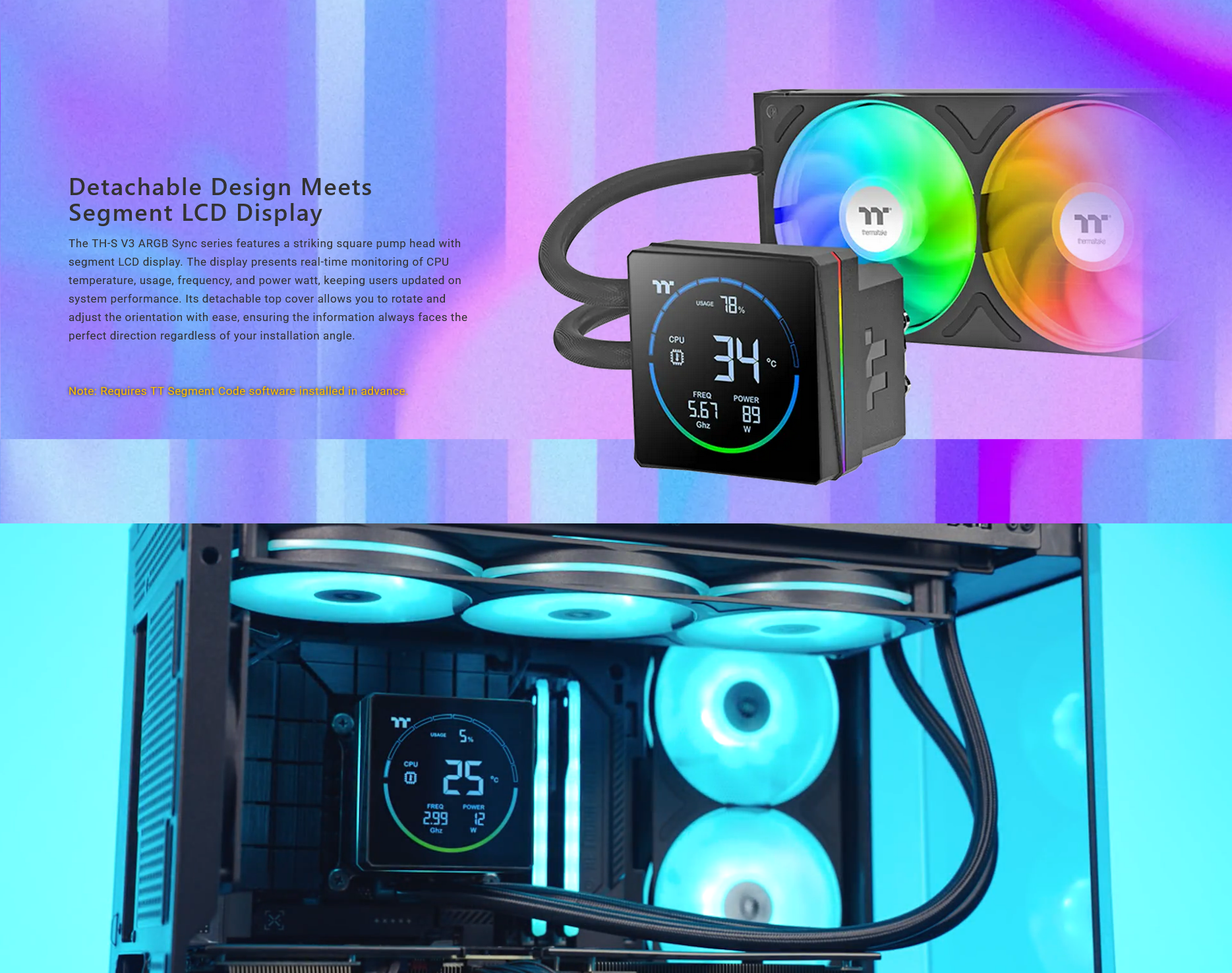 Thermaltake TH240-S V3 240mm ARGB AIO Liquid CPU Cooler