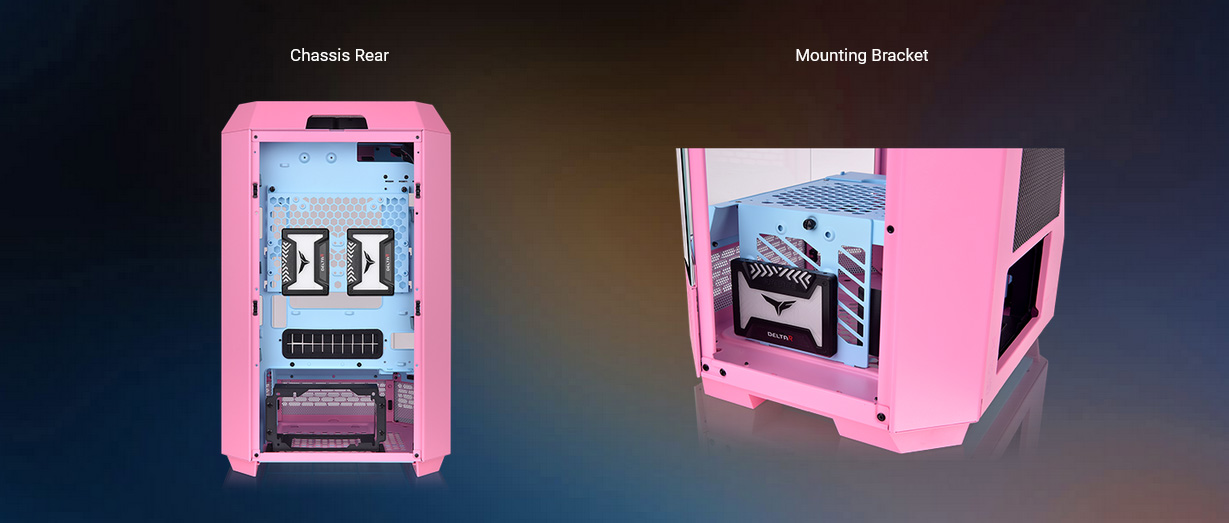 Thermaltake The Tower 300 Tempered Glass Micro Tower Case - Bubble Pink Edition