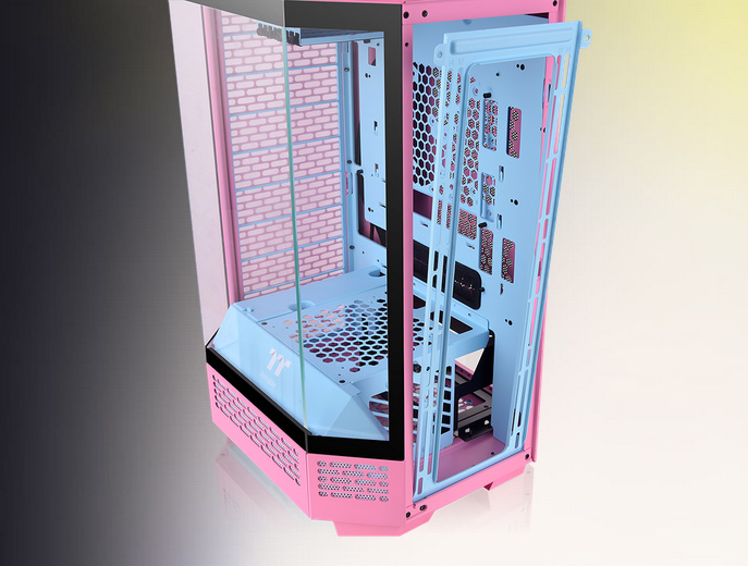 Thermaltake The Tower 300 Tempered Glass Micro Tower Case - Bubble Pink Edition