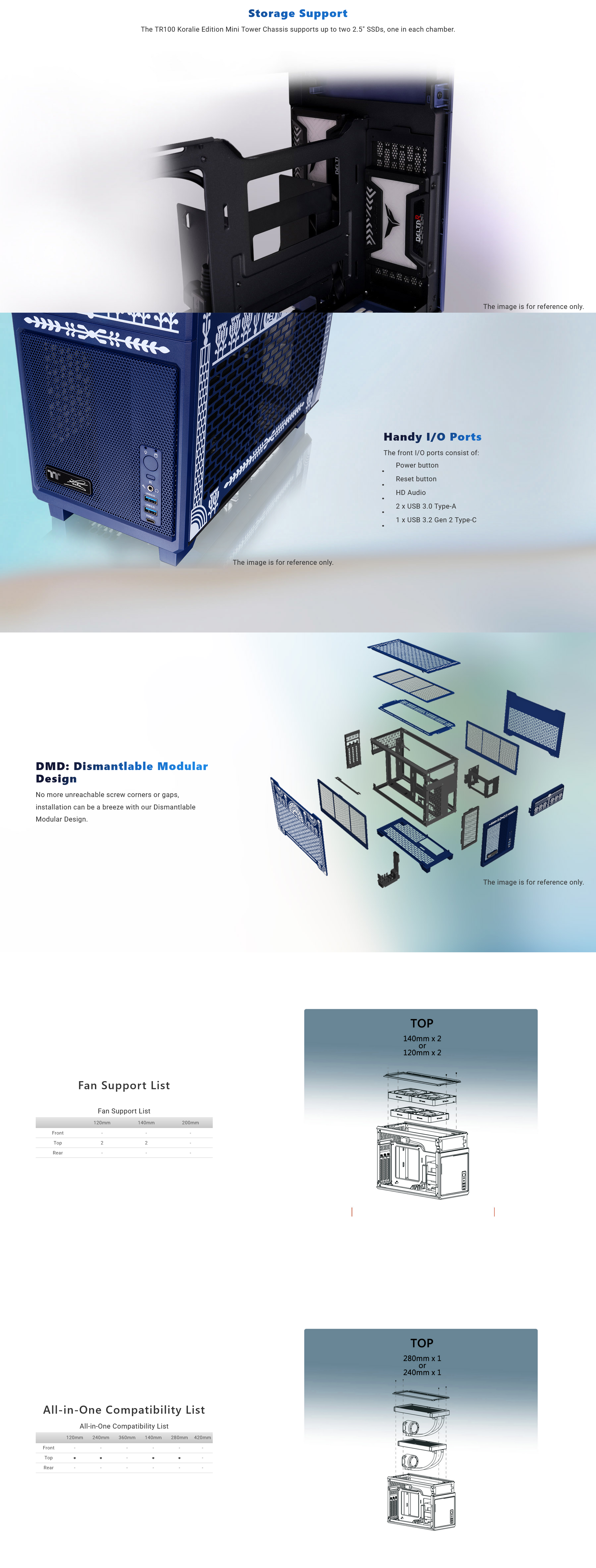 Thermaltake TR100 SFF Mini ITX Case - Koralie Edition
