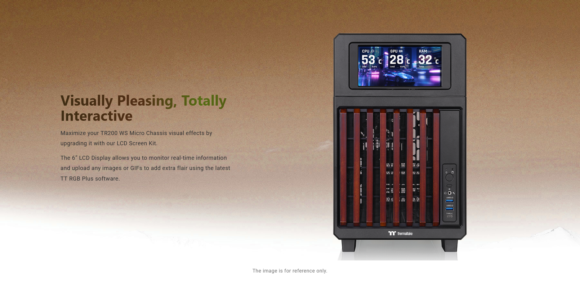 Thermaltake TR200 WS Micro-ATX Case - Black Wood Edition