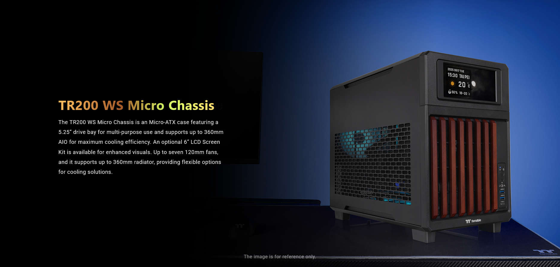 Thermaltake TR200 WS Micro-ATX Case - Black Wood Edition