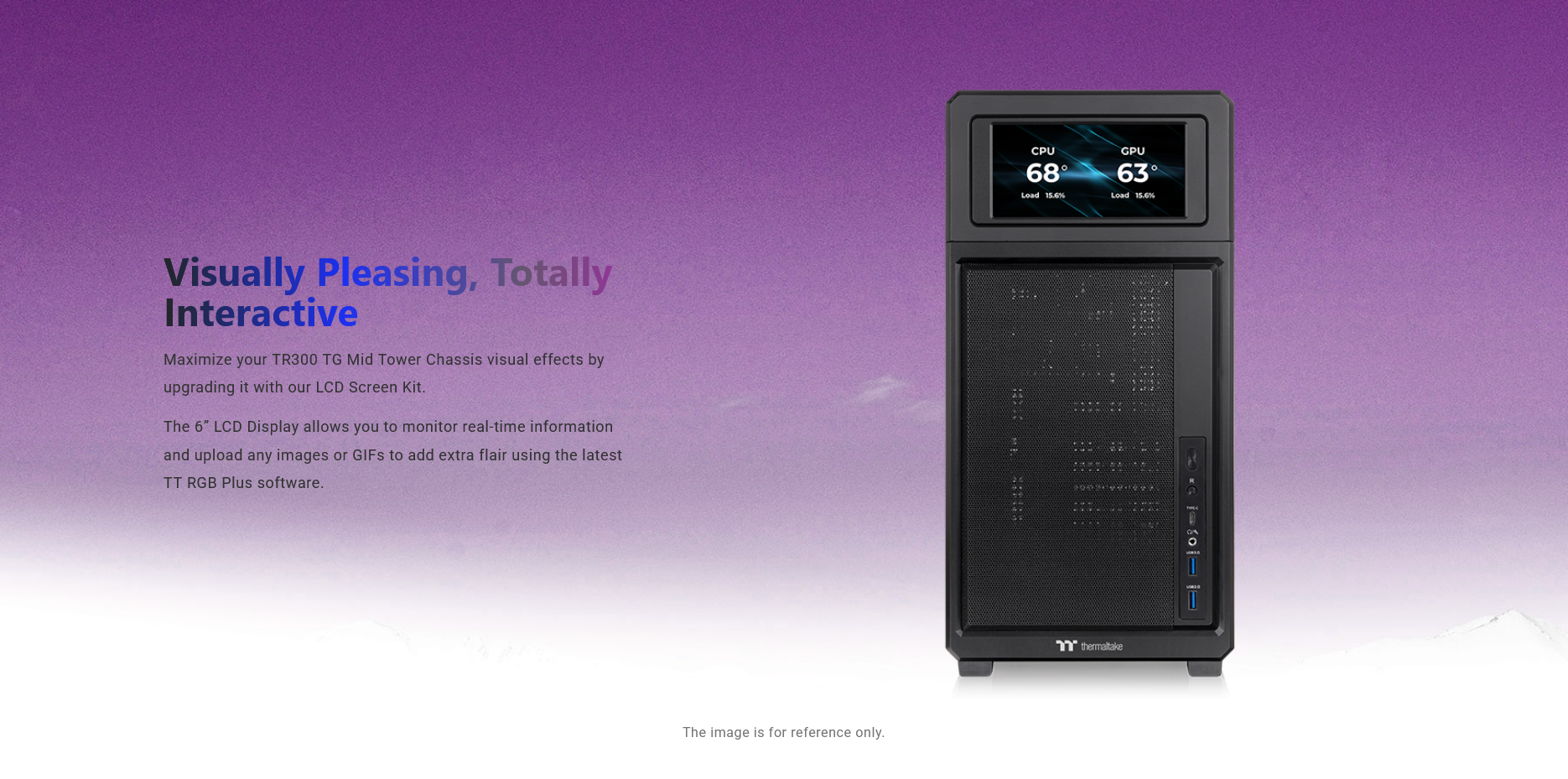 Thermaltake TR300 Tempered Glass Mid Tower Case - Black Edition