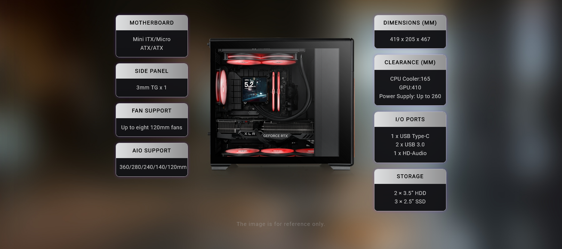 Thermaltake TR300 WS Tempered Glass Mid Tower Case - Black Wood Edition