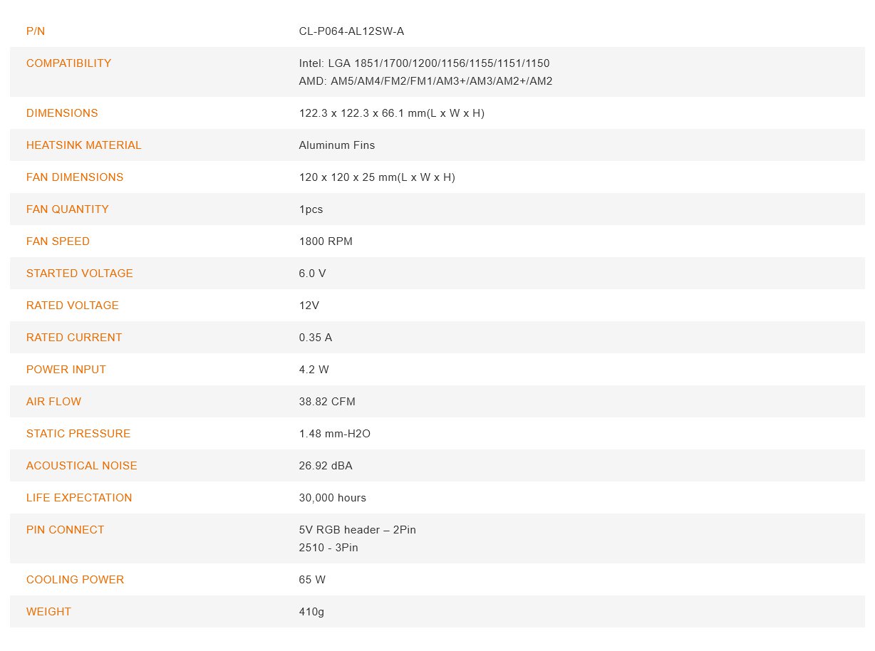 Thermaltake UX100 ARGB CPU Air Cooler