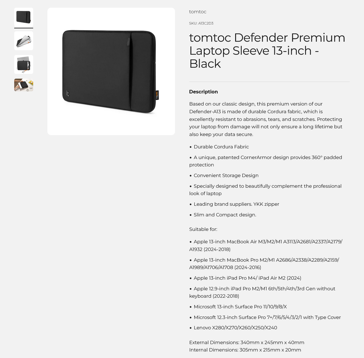 tomtoc Defender Premium 13
