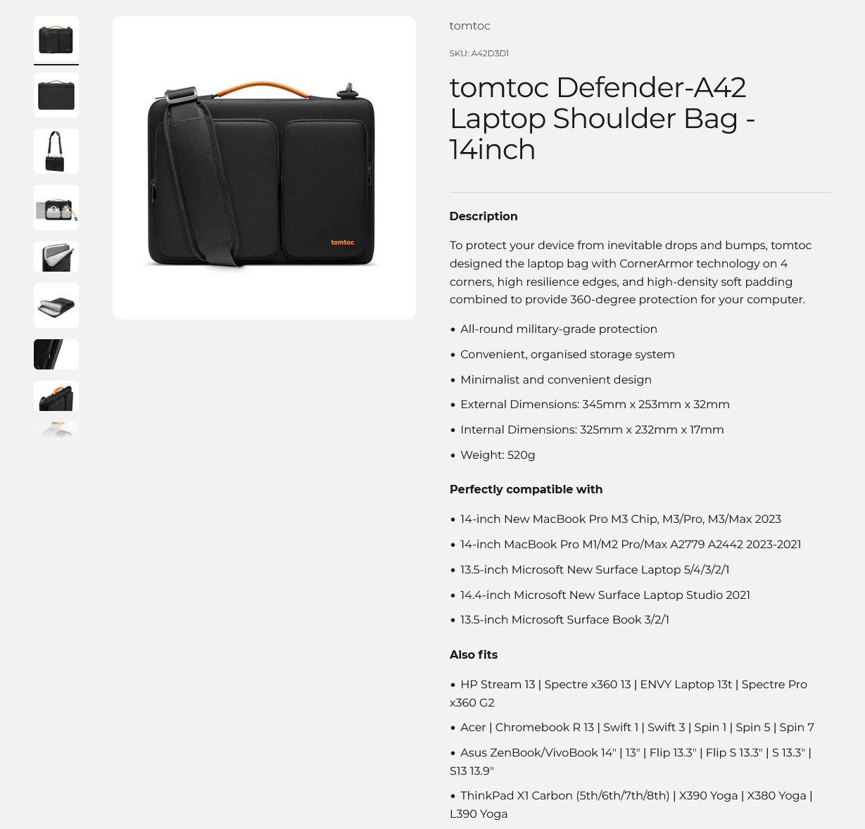 tomtoc Defender-A42 14