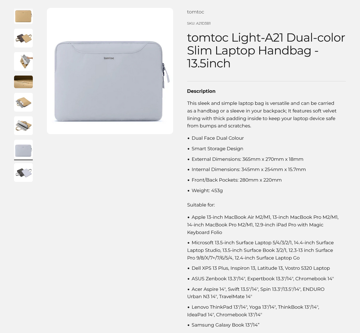tomtoc Light-A21 Dual-Colour 13.5