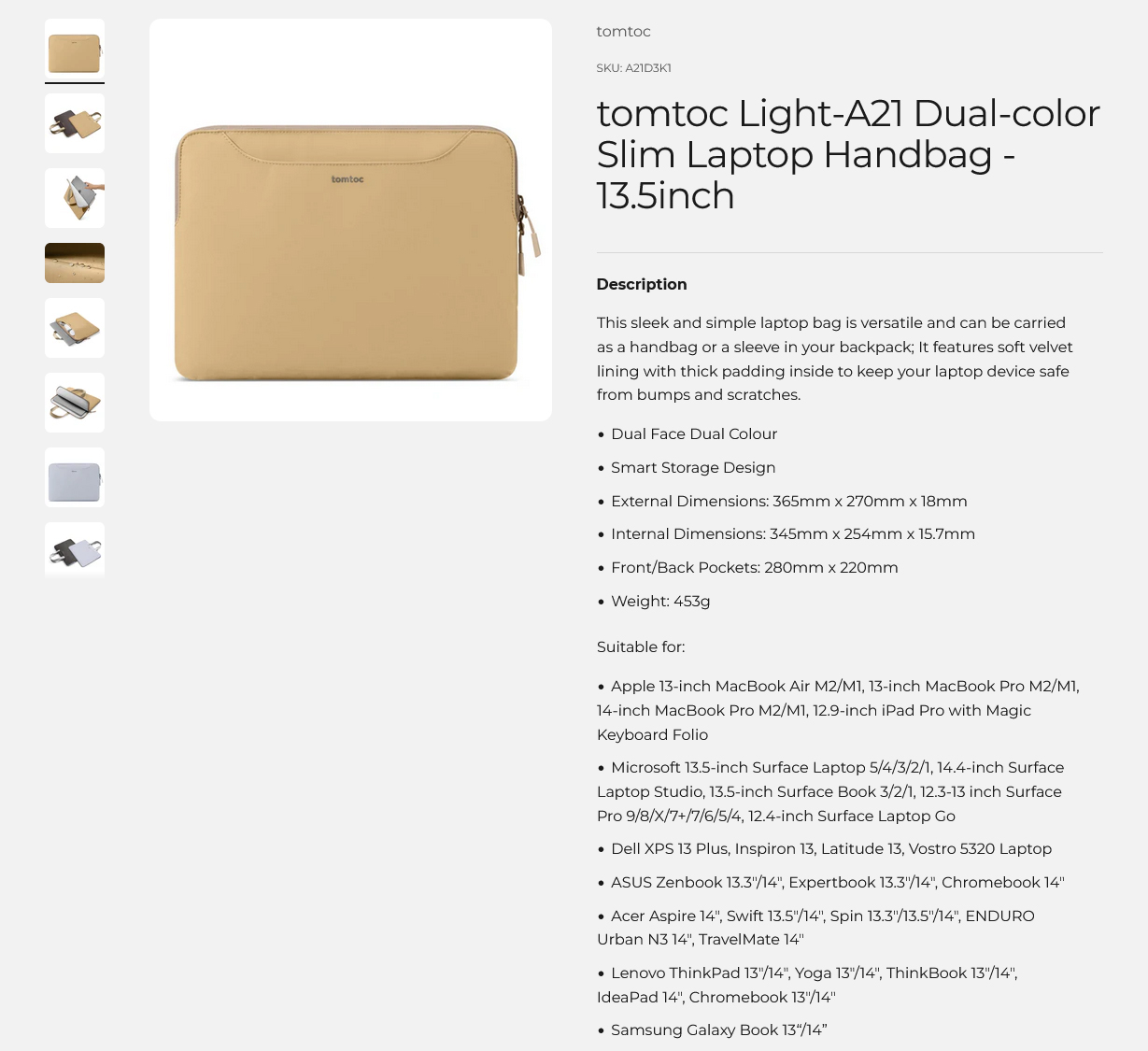 tomtoc Light-A21 Dual-Colour Slim 13.5