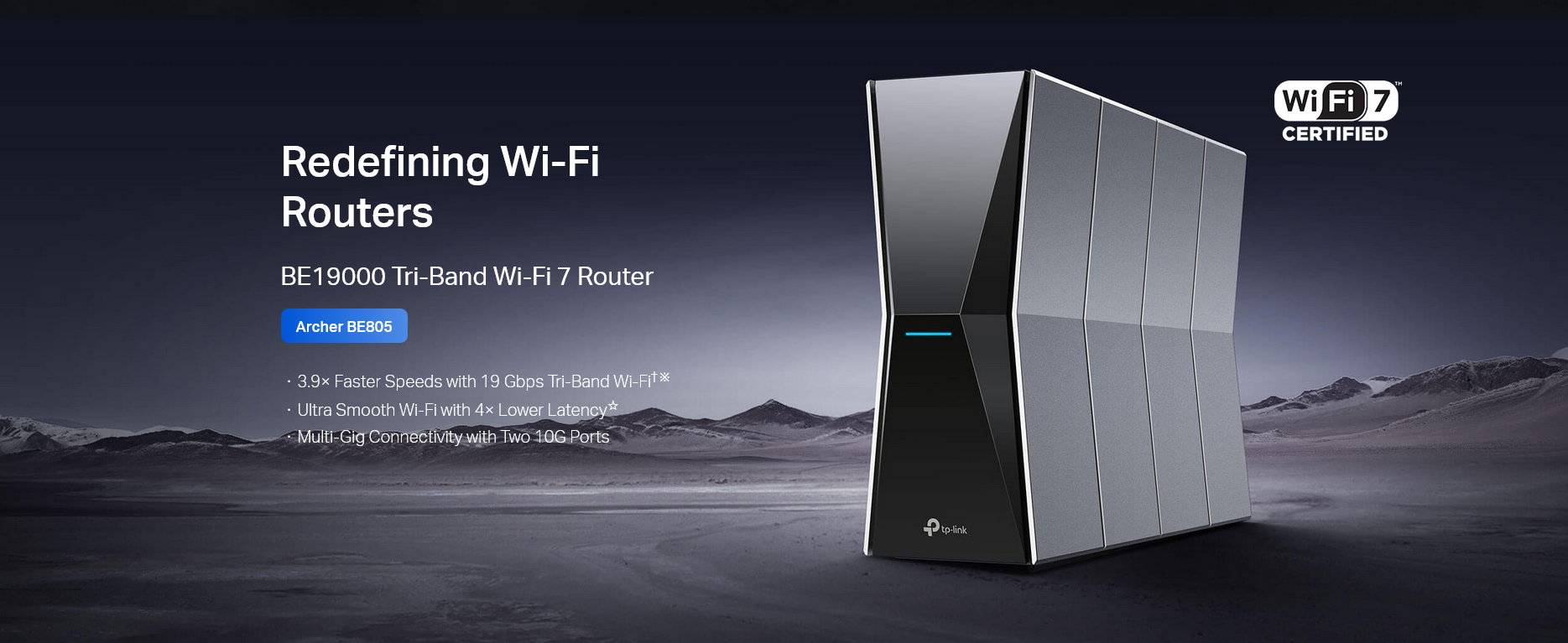 TP-Link Archer BE805 BE19000 Tri-Band Wi-Fi 7 Router