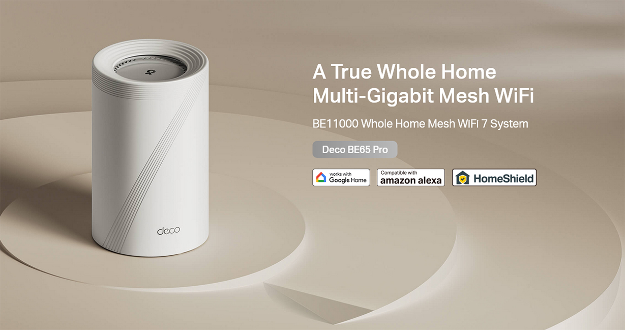 TP-Link Deco BE65 Pro BE11000 Tri-Band Mesh Wi-Fi 7 System
