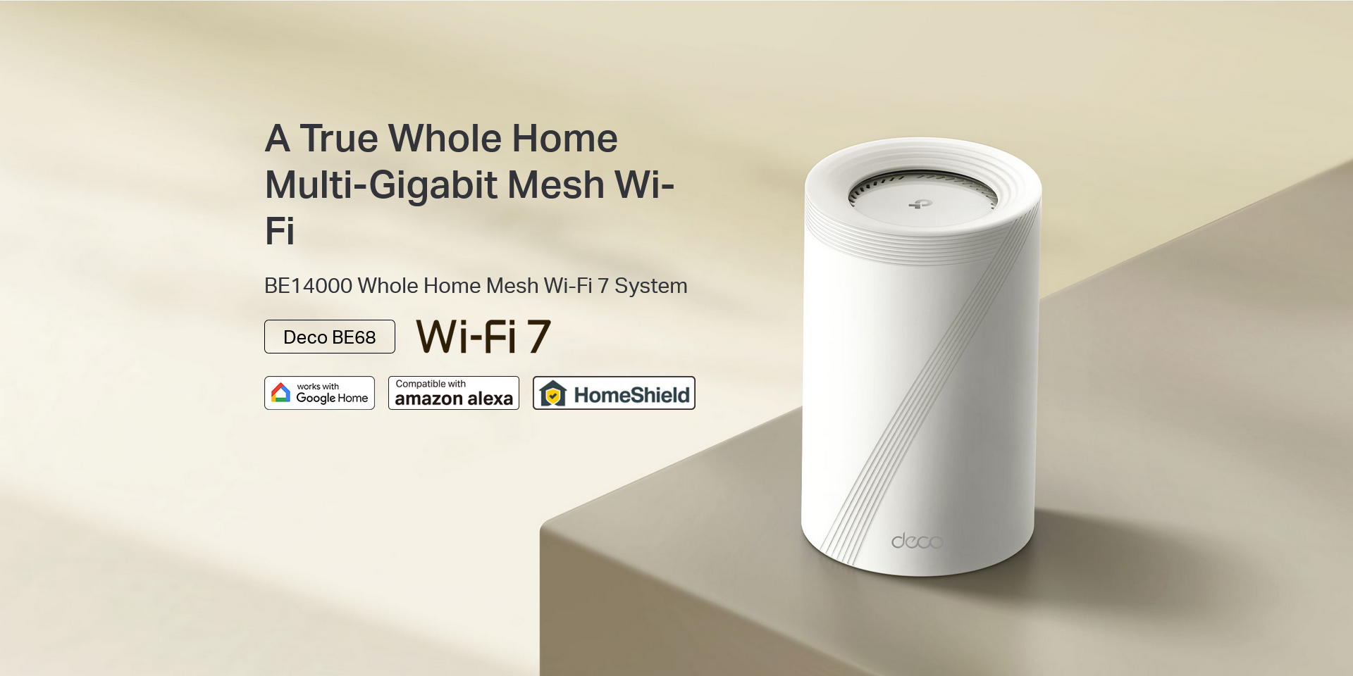 TP-Link Deco BE68 BE14000 Tri-Band Whole Home Mesh Wi-Fi 7 System - 2 Pack