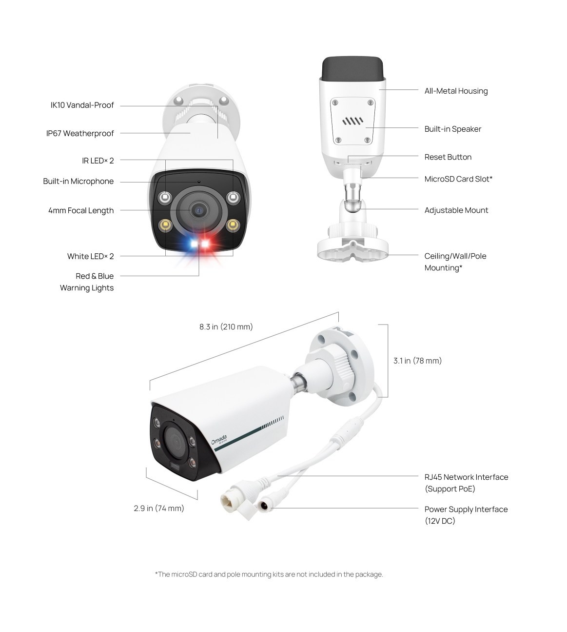 TP-Link Omada 8MP Bullet 4K PoE Security Camera