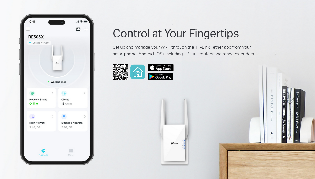 TP-Link RE515X AX1500 Wi-Fi Range Extender