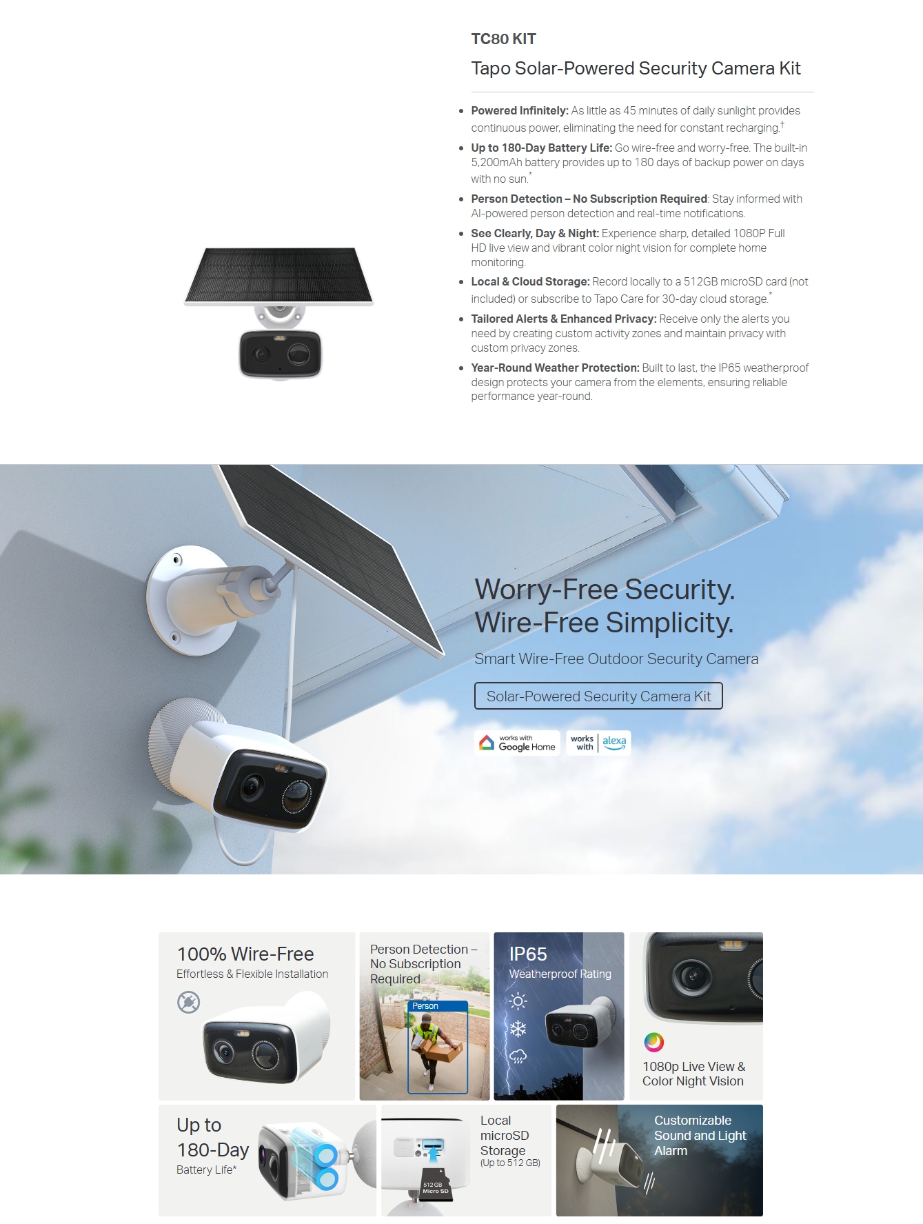 TP-Link TC80 KIT Tapo Solar-Powered Security Camera Kit