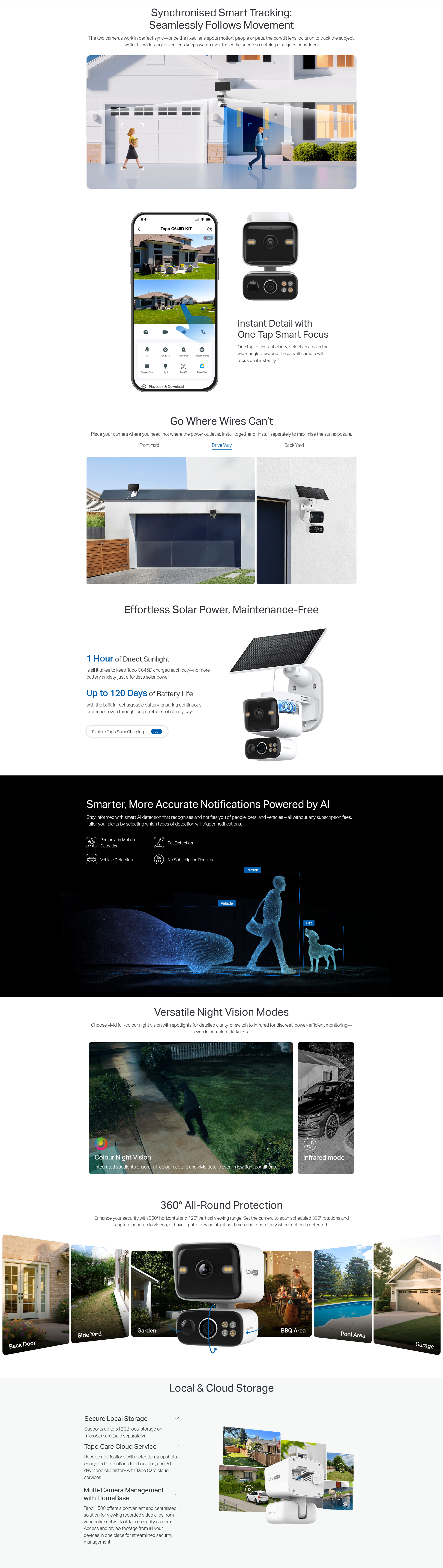 TP-Link TC93D KIT Solar-Powered Dual-Lens Pan/Tilt Security Camera Kit