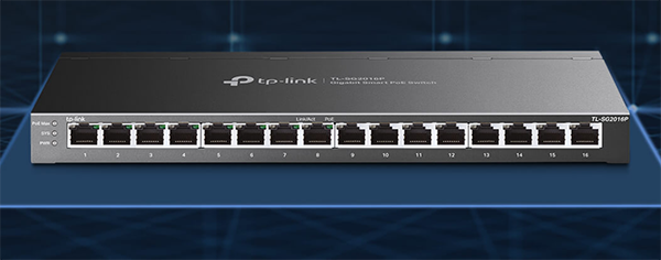 TP-Link TL-SG2016P JetStream 16-Port Gigabit Smart Switch with 8-Port PoE+