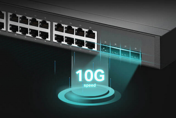 TP-Link TL-SG3428X-M2 JetStream 24-Port 2.5G Managed Switch w/ 4 10GE SFP+ Slots - Desktop Overview 2