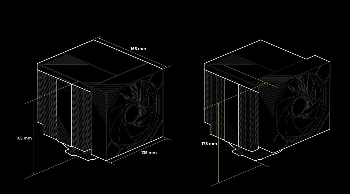 TRYX TURRIS T620 CPU Air Cooler - Black
