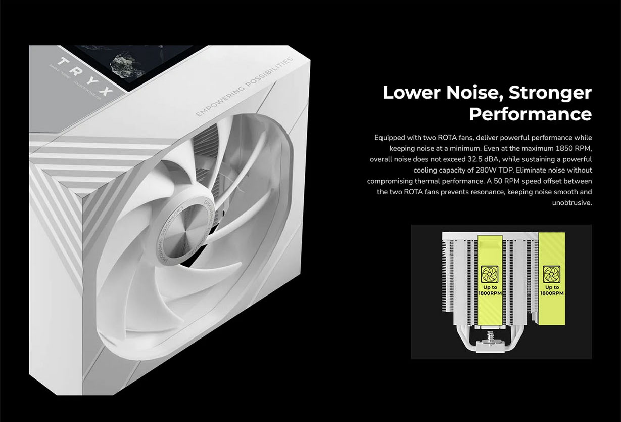 TRYX TURRIS T620 CPU Air Cooler - Black