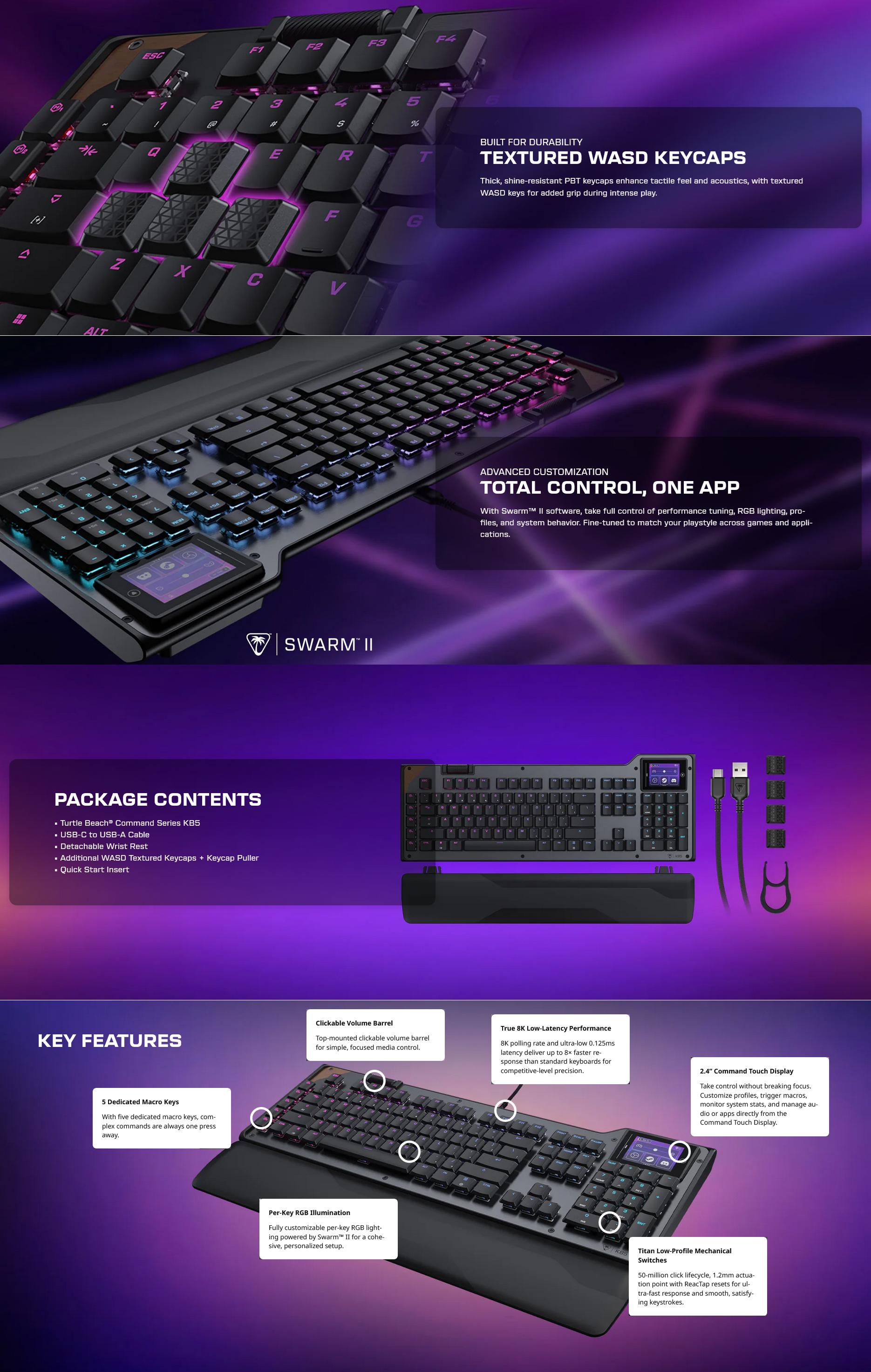 Turtle Beach Command Series KB5 Wired Mechanical Keyboard