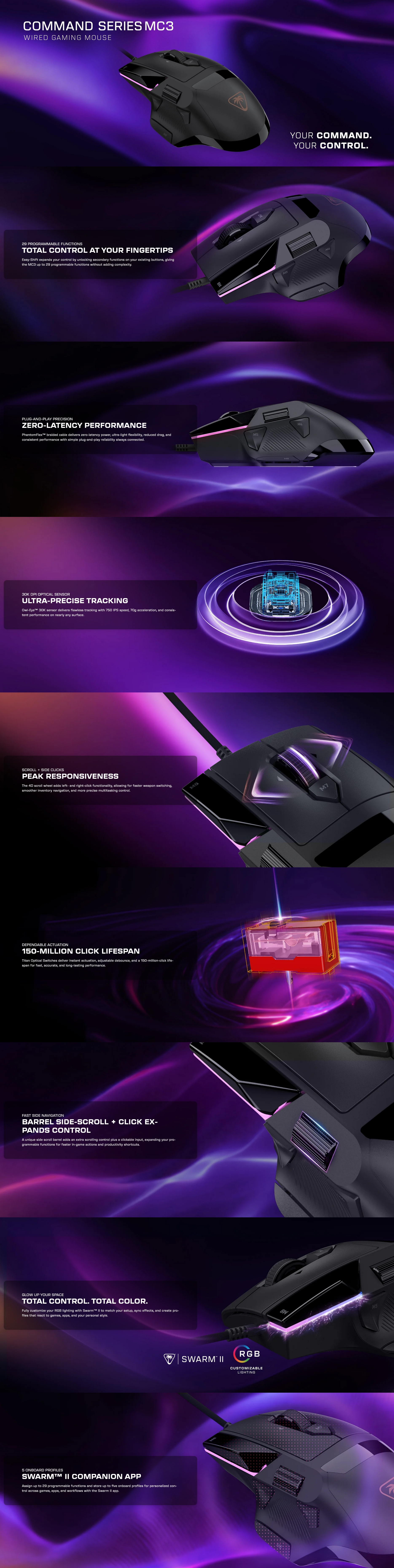 Turtle Beach Command Series MC3 Wired Optical Gaming Mouse