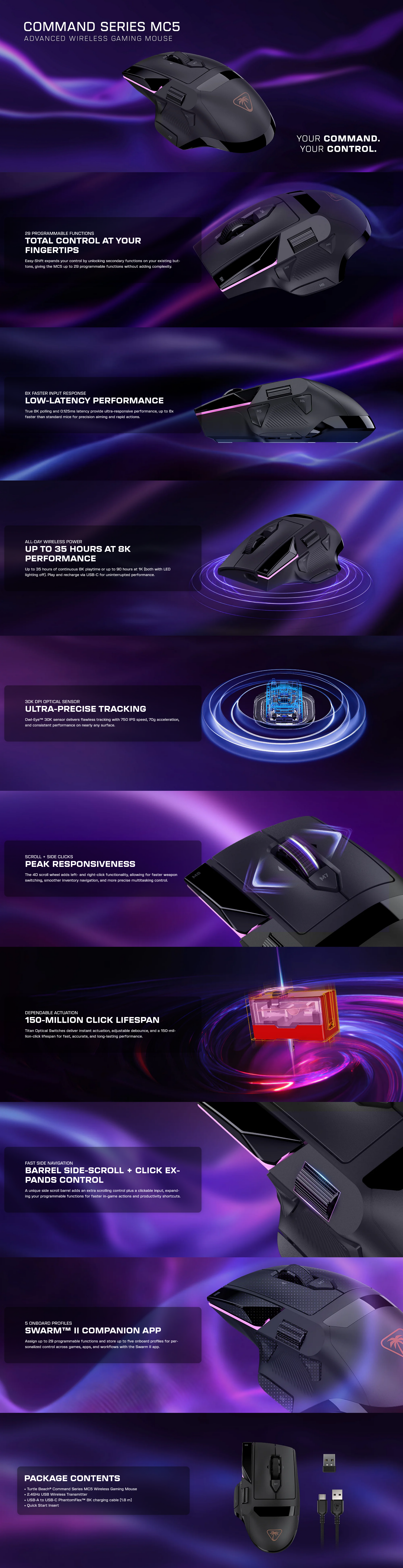 Turtle Beach Command Series MC5 Wireless Optical Gaming Mouse