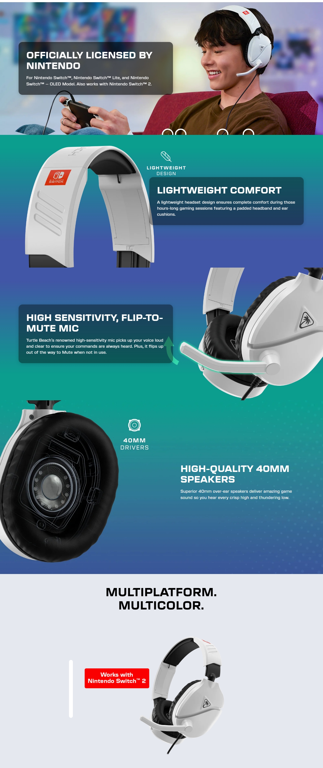 Turtle Beach Recon 70 Headset - White
