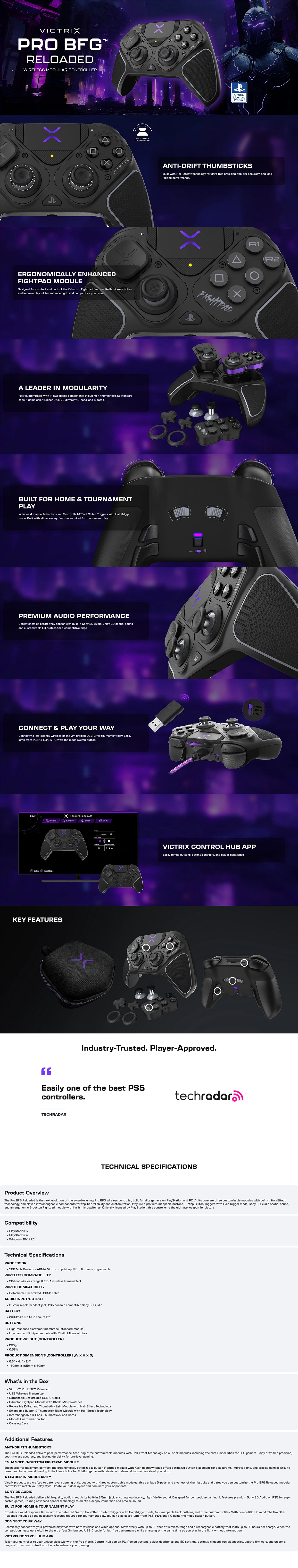 Turtle Beach Victrix Pro BFG Reloaded Wireless Modular Controller - Black