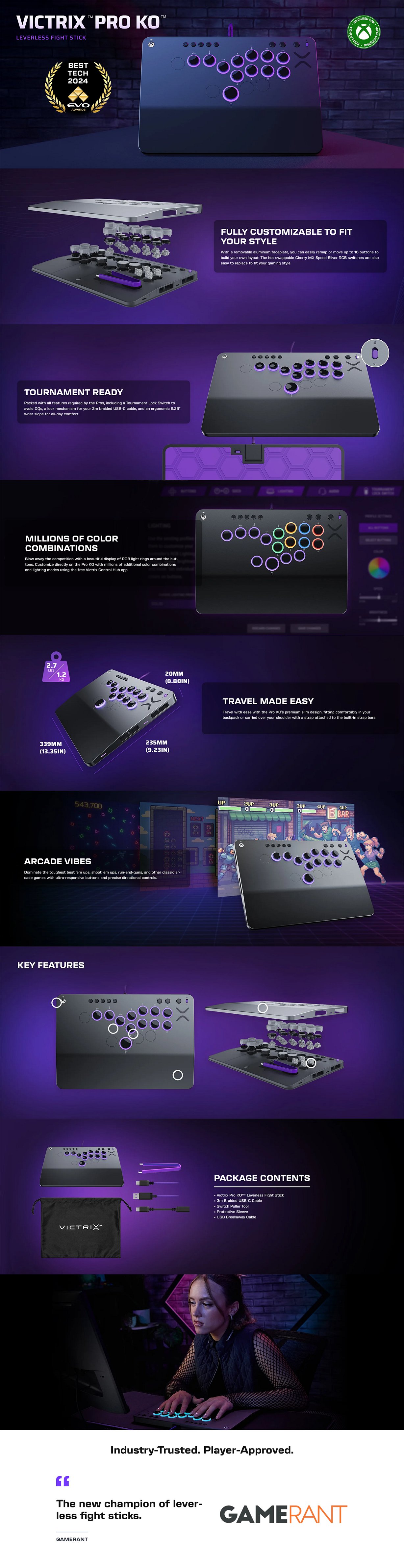 Turtle Beach Victrix Pro KO Leverless Fight Stick - Xbox