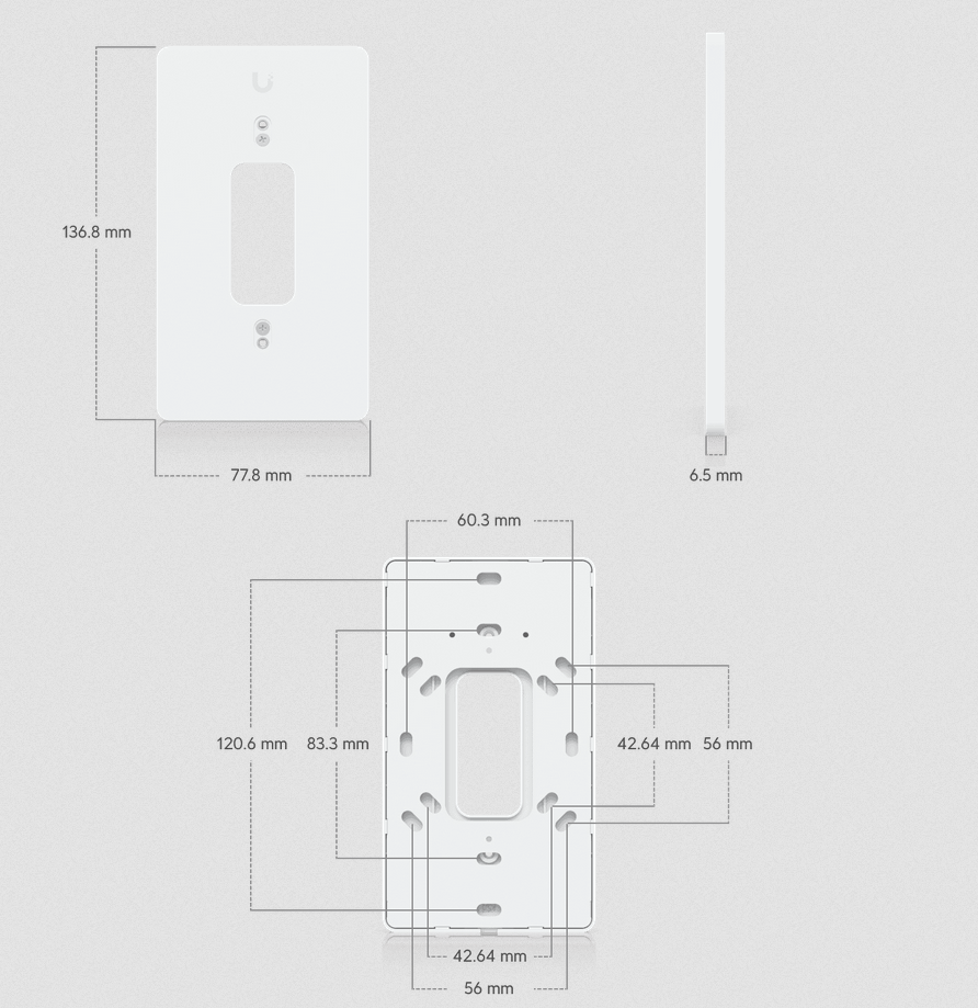 Ubiquiti Doorbell Lite Gang Box Mounting Plate