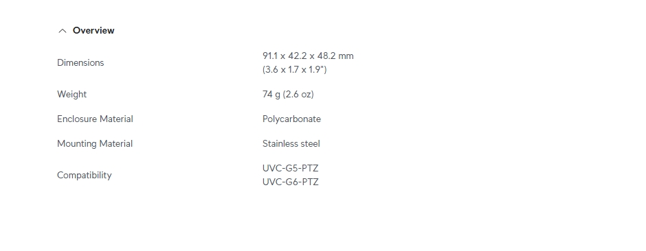 Ubiquiti G5 PTZ Corner Mount - Black