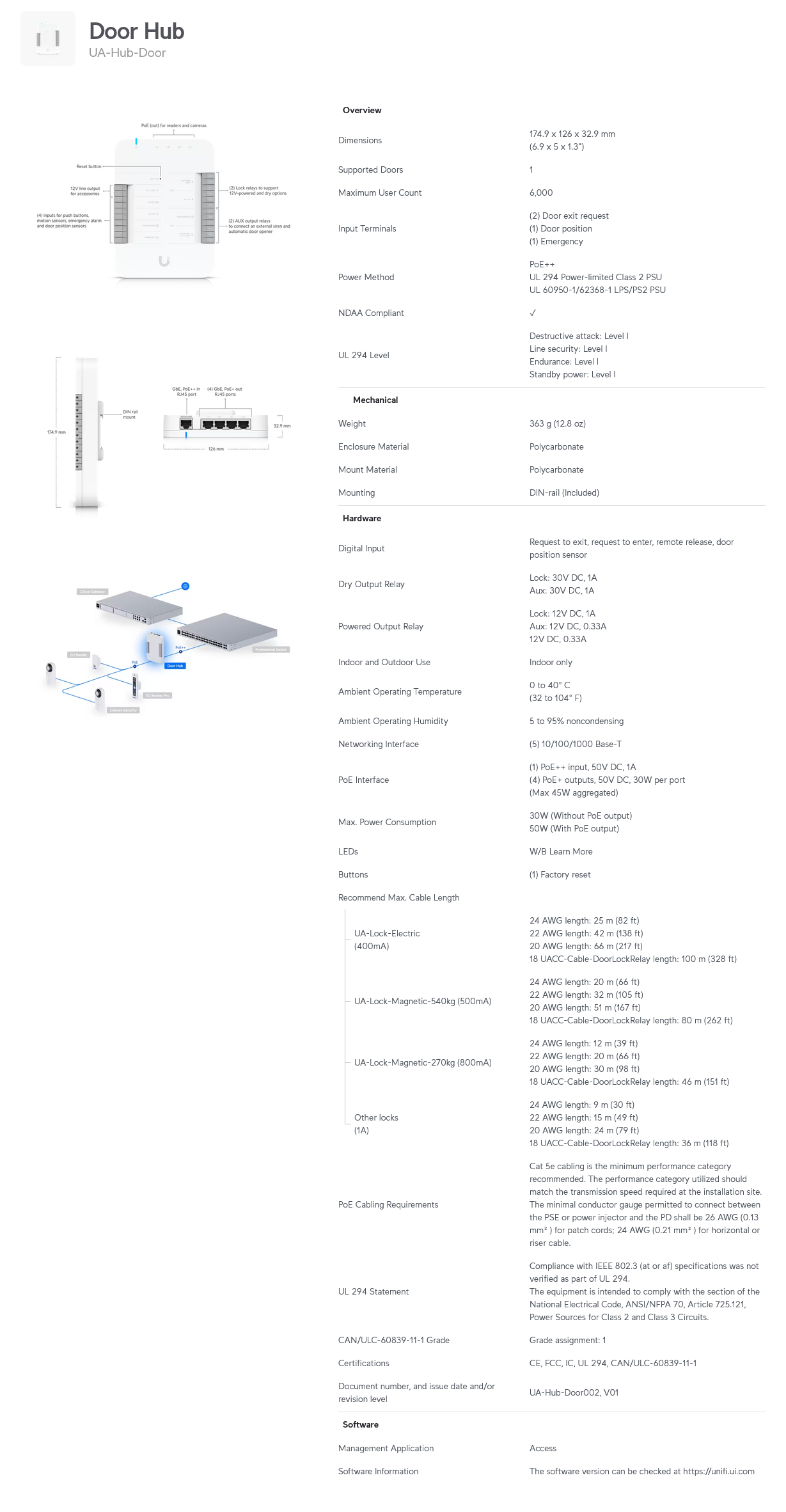 Ubiquiti Networks UA-HUB-Door Unifi Access Hub