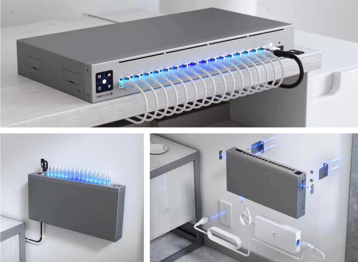 ラックセットUbiquiti Unifi UDM-Pro & PoE Swich Ubiquiti UniFi Network Pro Max 16-Port PoE Switch - USW-Pro