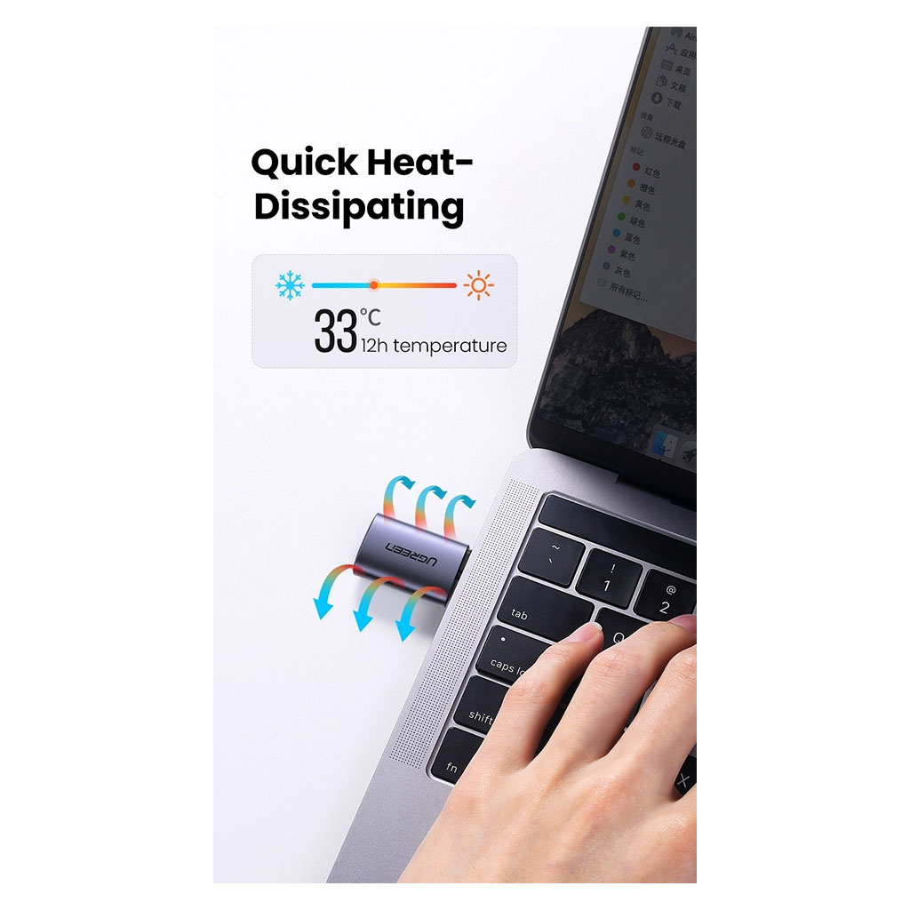 Ugreen 70451 USB-C Male to DP Female Adapter - Dark Grey - 70451 | Mwave