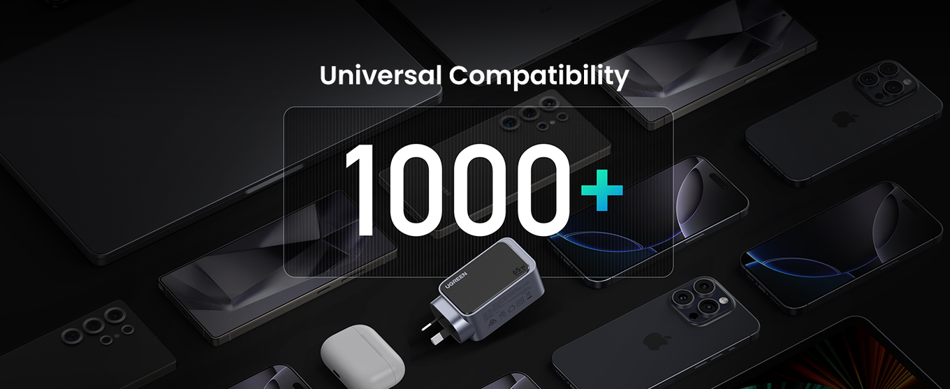 UGREEN Nexode S 65W Fast GaN 2x USB-C + USB-A Charger