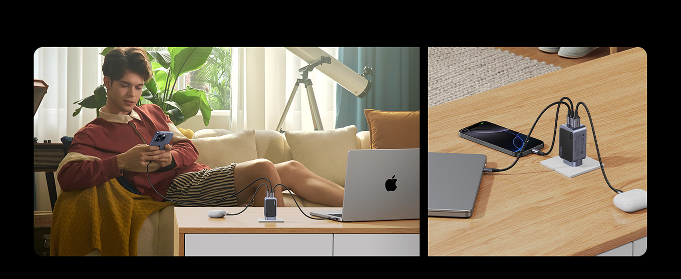 UGREEN Nexode S 65W Fast GaN 2x USB-C + USB-A Charger