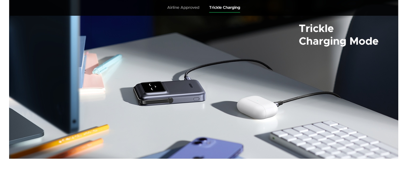 UGREEN Uno 10000mAh Qi2 15W Wireless USB-C Power Bank - Gray