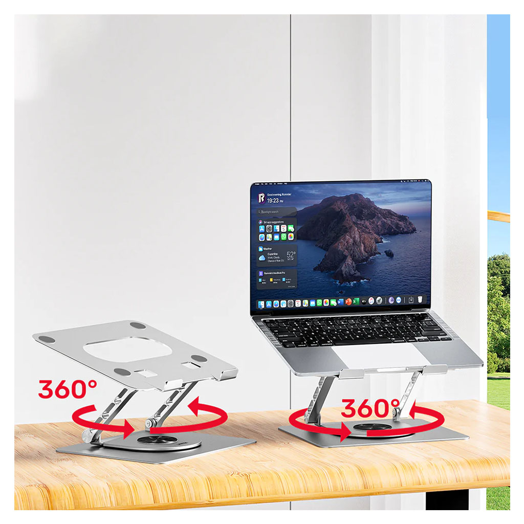 Unitek Adjustable Laptop Stand with 360 Degree Rotating Base ...