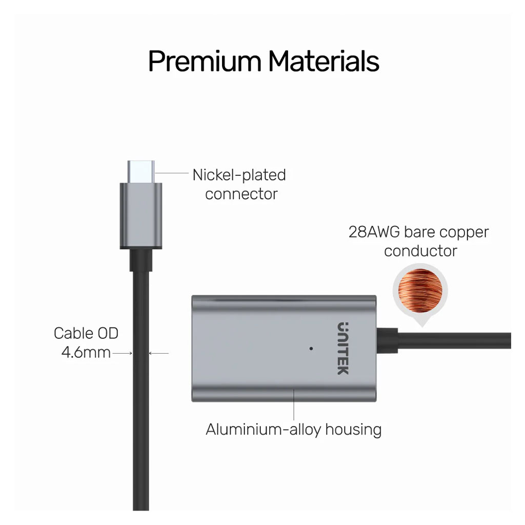 Unitek USB-C Active Extension Cable - U305A | Mwave