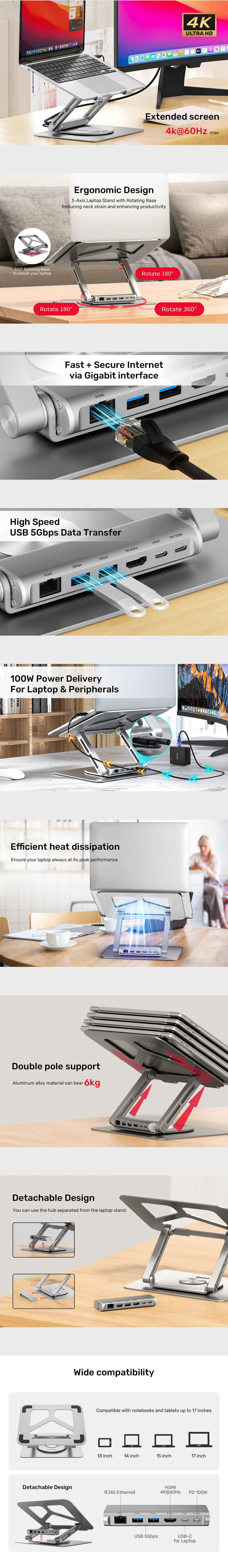 Unitek USB-C Laptop Docking Station