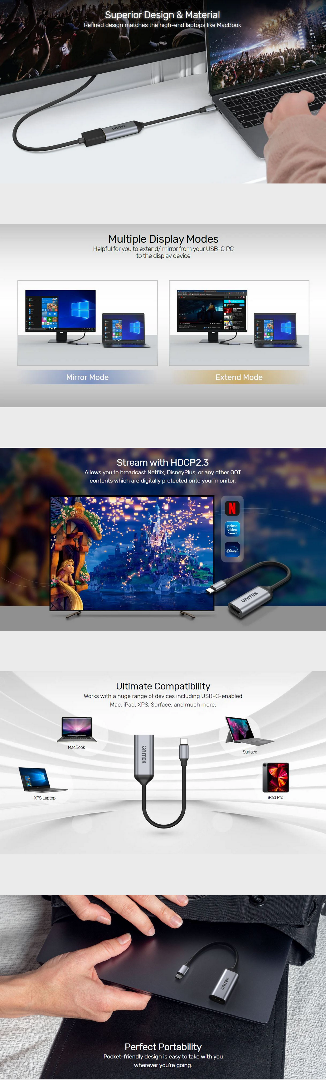 Unitek USB-C to HDMI 4K Adapter
