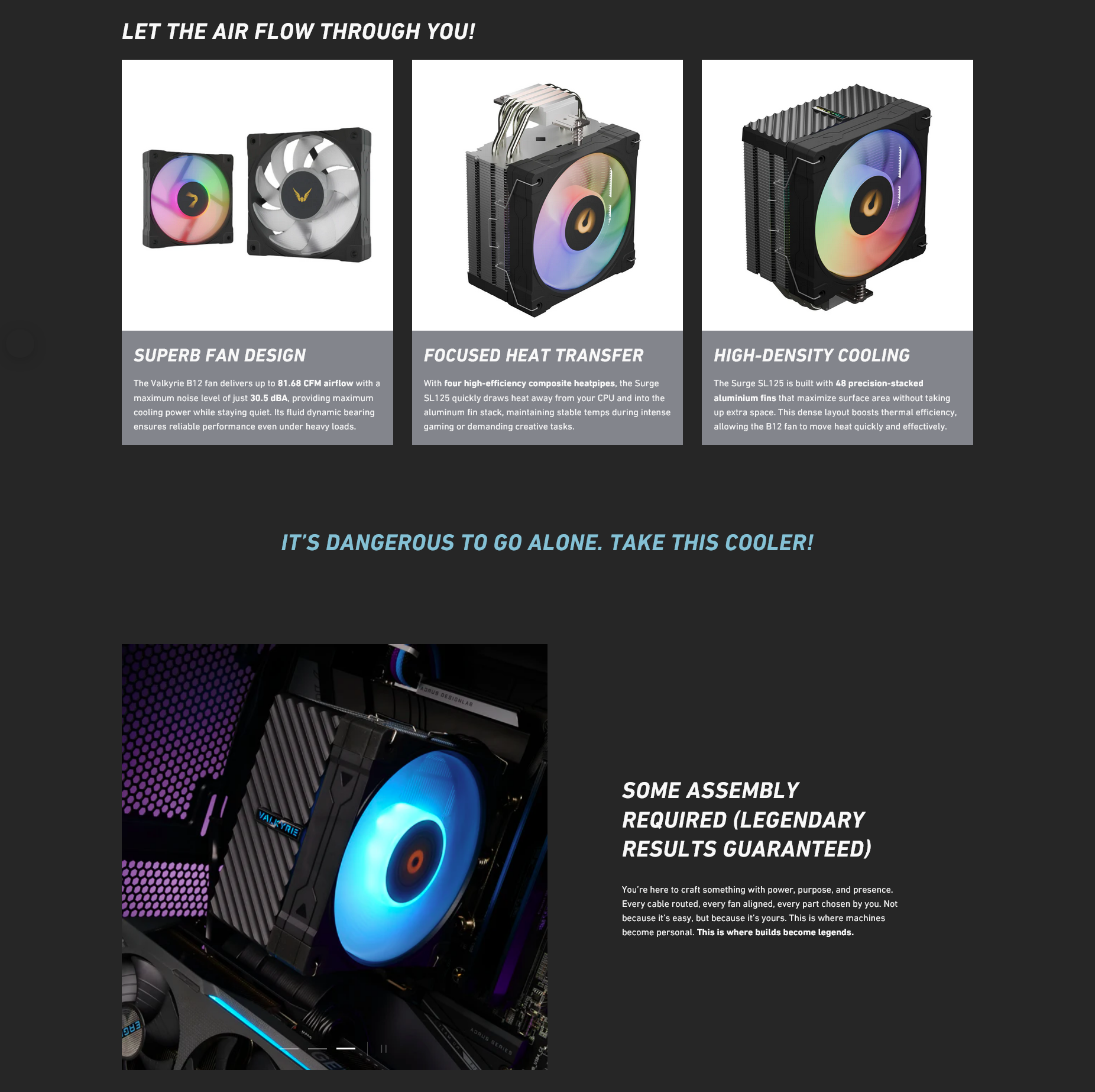 Valkyrie Surge SL125 CPU Air Cooler - Black