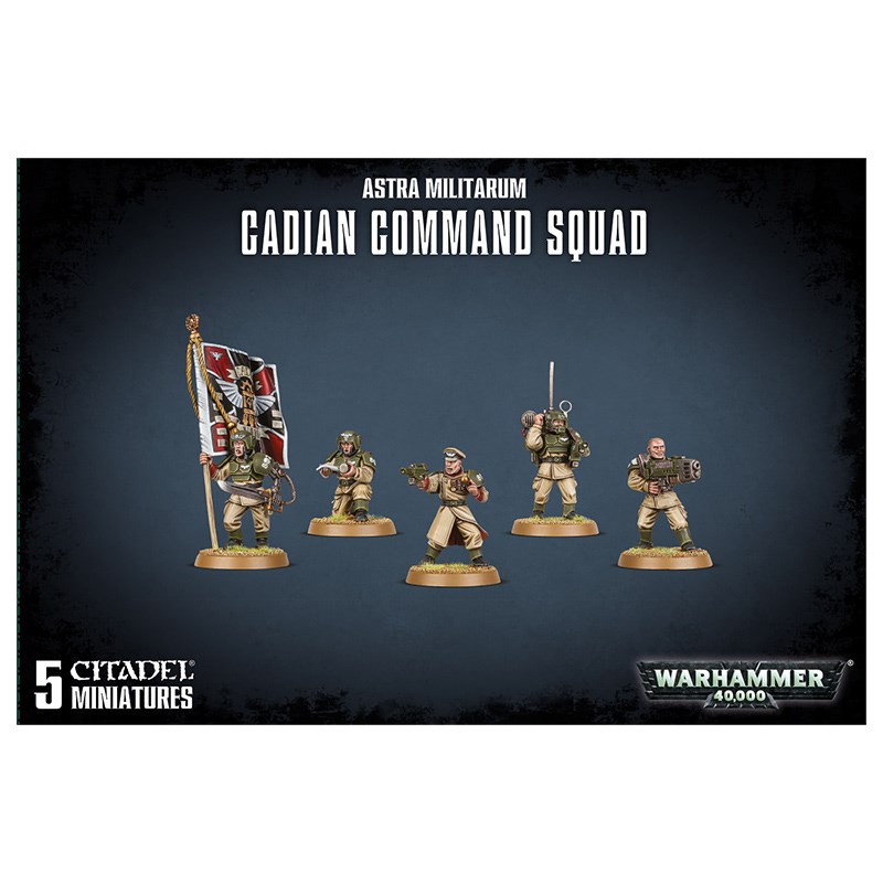 thumbnail image 2 of Astra Militarum Cadian Command Squad – Warhammer 40k, Games Workshop, Brand New, Unassembled, 47-09 2 of 3